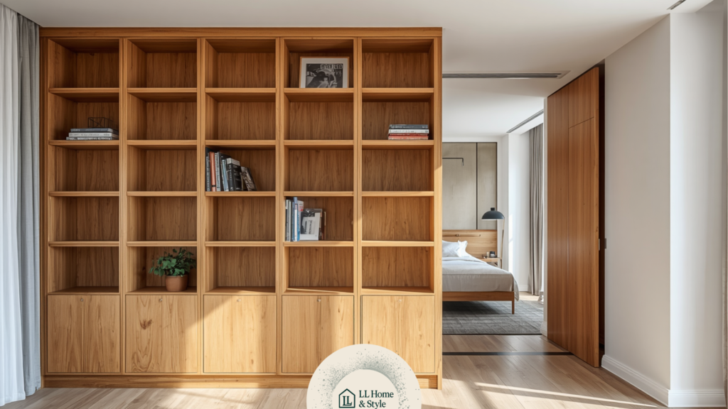 offenes Bücherregal als Raumteiler